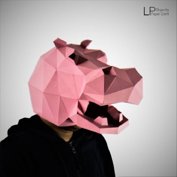 3D Polygon Hippo Mask