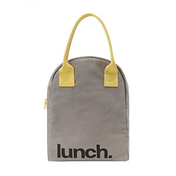 Fluf Zipper Lunch Bag, Organic Cotton (Grey 'lunch') #lunchbox #gifts #giftideas