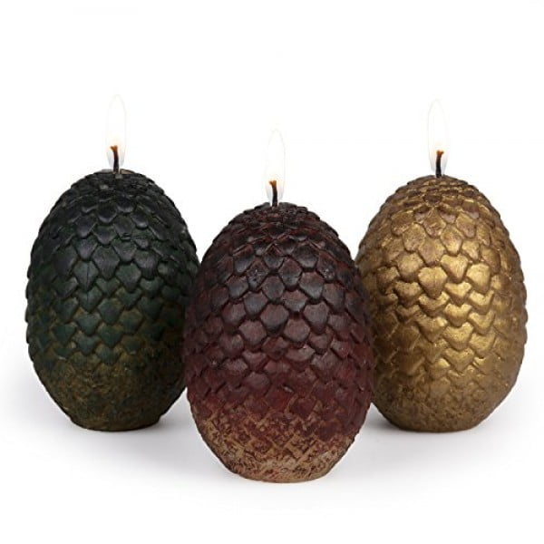 Game of Thrones Sculpted Dragon Egg Candles, Set of 3 #gameofthrones #gifts #giftideas