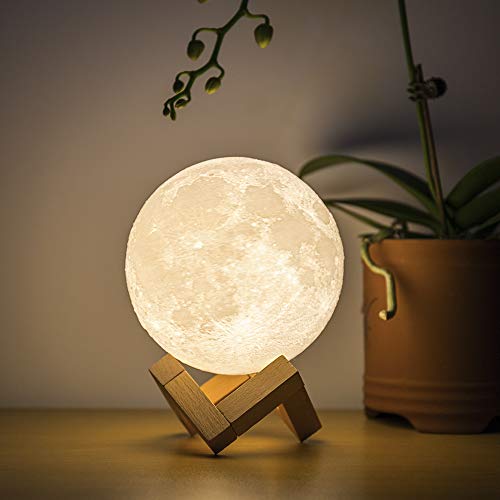 Brightworld Moon Lamp Moon Night Light 3d Printed