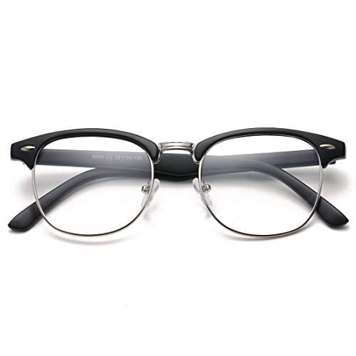 Coasion Vintage Semi-rimless Clear Glasses Fake