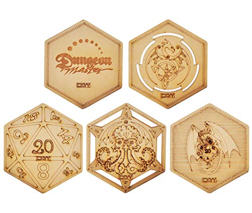 Dnd Decorative Wood Coasters Cool & Unique Table