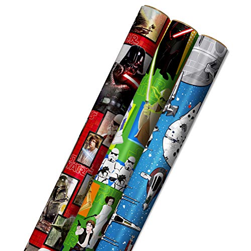 Hallmark Star Wars Wrapping Paper With Cut Lines