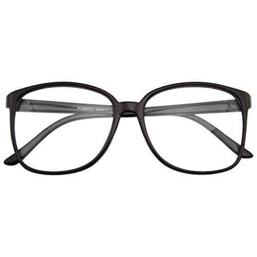 Large Oversized Glasses Clear Lens Thin Frame Nerd