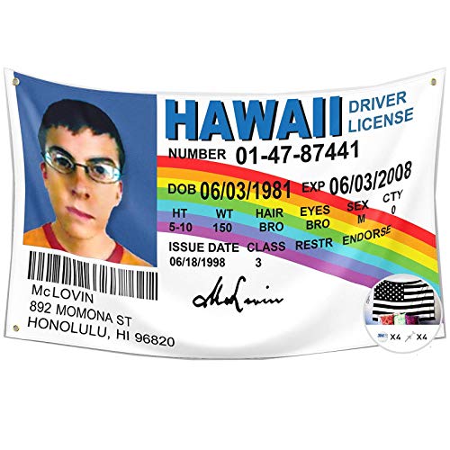Mclovin Id Flag Fake Driver License Flag,3x5 Feet