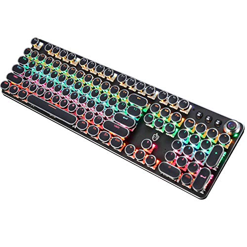 Mechanical Keyboard Led Backlit Retro Typewriter