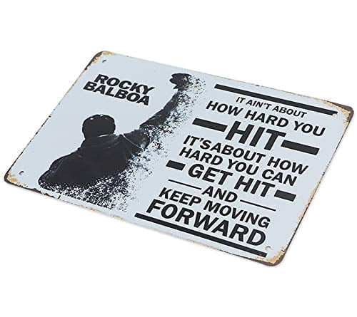 Meowprint Rocky Balboa Boxing Bar Man Cave Tin