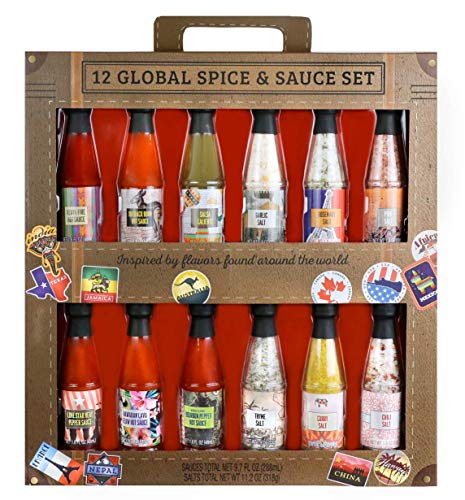 Thoughtfully Gifts, Global Spice And Sauce Set,