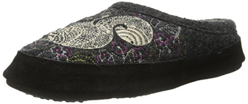Acorn Women's Forest Mule Slipper, Grey Squirrel,