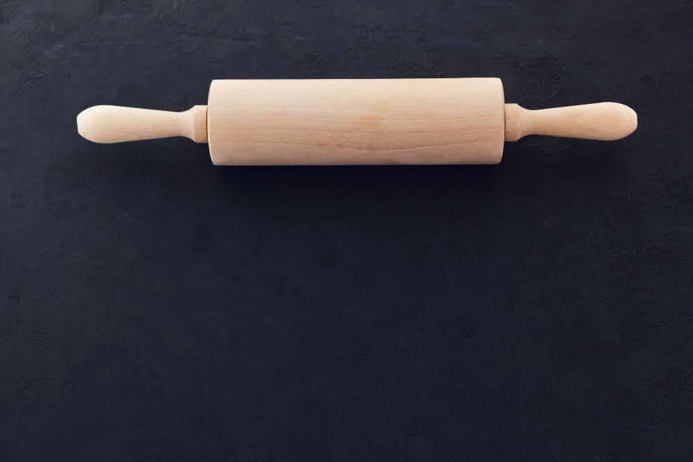 hand carved wooden rolling pin